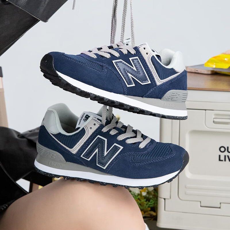 NEW BALANCE男鞋女鞋新款NB574系列运动鞋深蓝色低帮透气休闲鞋