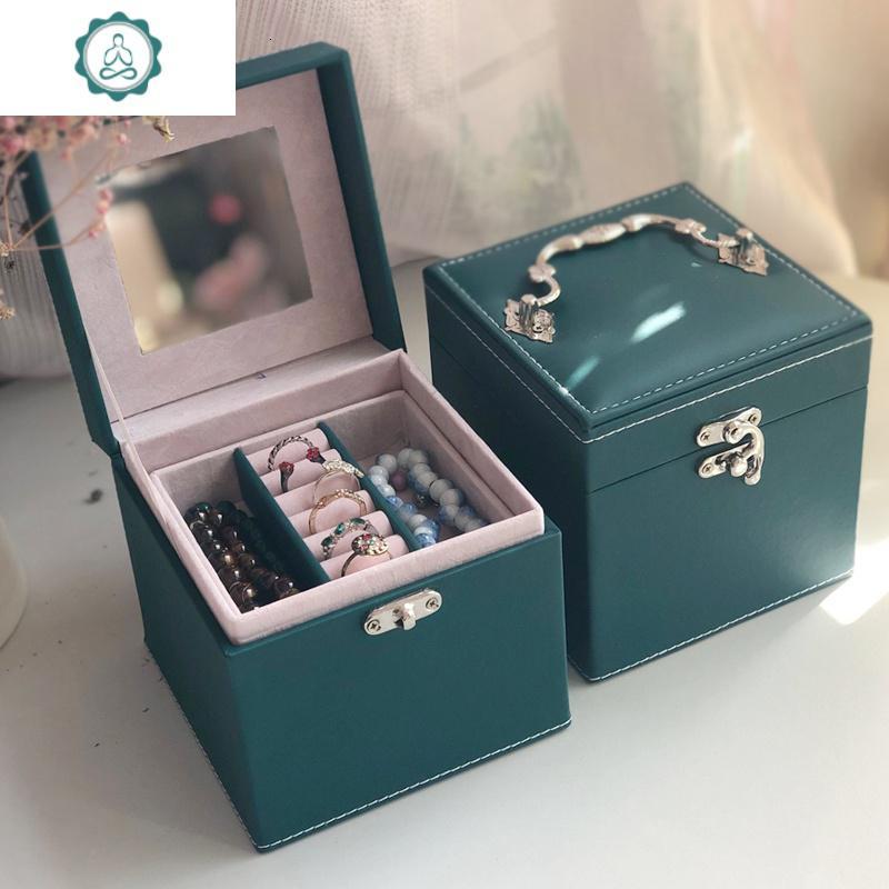 复古首饰盒抽屉手镯项链收纳盒欧式网红耳环饰品饰品盒