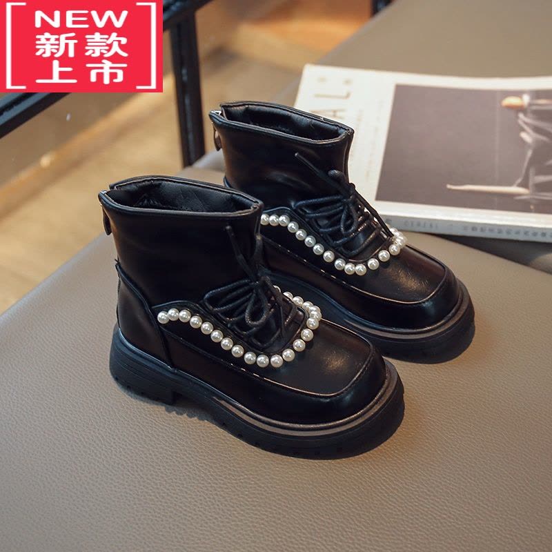 可莉允儿童靴子女童马丁靴加绒2022秋冬公主鞋韩版小女孩二棉冬靴子童鞋图片