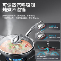 康巴赫炒锅32cm双蜂窝红点不粘锅抗菌不锈钢不挑炉具KGH-C32A