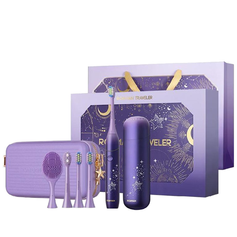 罗曼(ROAMAN) 电动牙刷男女成人自动牙刷旅行智能牙刷套装 TD星钻