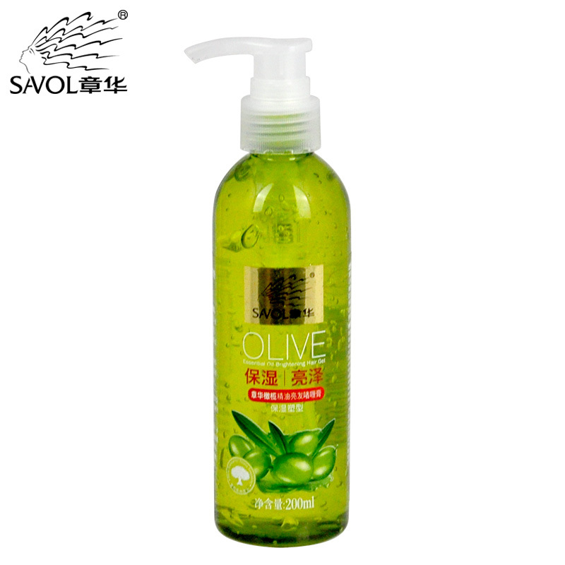 章华 橄榄精油亮发啫喱200ml 保湿塑型 清爽保湿 特硬定型