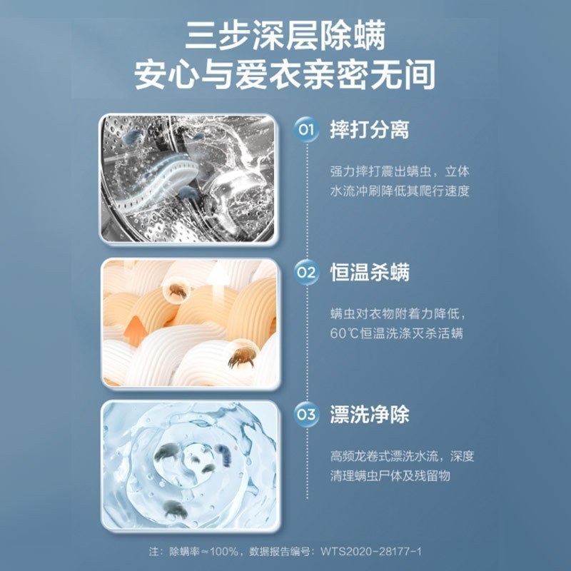 小天鹅(LittleSwan)滚筒洗衣机全自动 健康除螨洗 10KG大容量BLDC变频TG100VT096WDG-Y1T