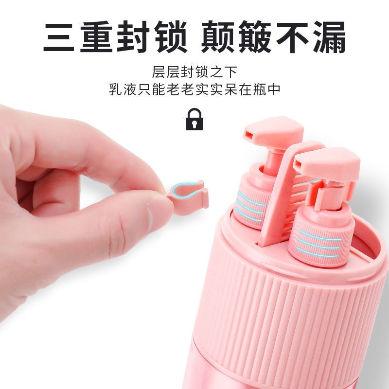 旅行洗漱杯套装便携牙刷杯分装瓶旅游洗漱包男女商务出差洗护用品 优雅灰(4件套)