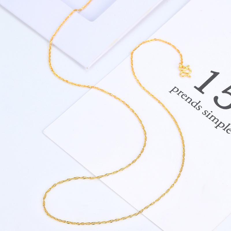 潮宏基生生相依绞丝链简约百搭足金项链黄金颈饰品计价工费180元mq