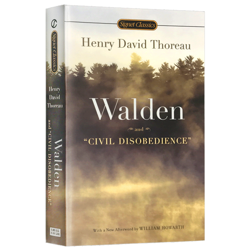 赌徒 [正版]华研原版 瓦尔登湖英文版 Walden and Civil Disobedience 英文原版书 经典名高清大图