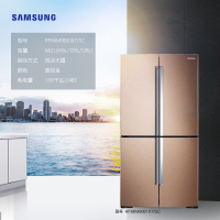 三星(SAMSUNG)RF66M9061X7/SC 662升十字多门冰箱 十字对开结构 精致保鲜 人性智能 ( 麦纹金)
