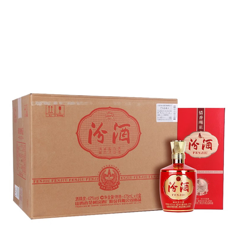 汾酒 巴拿马基础版 清香型 白酒 42度 475ml 6瓶/箱 单瓶价格