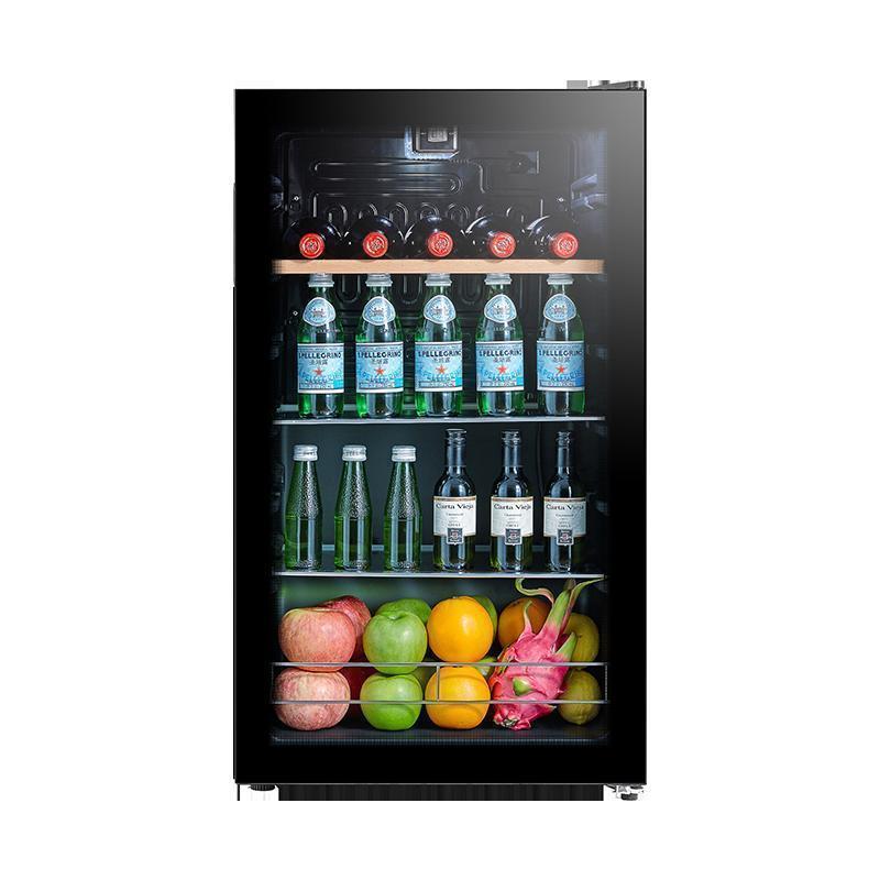美的(Midea)95L家用恒温红酒柜冰吧冷藏雪茄酒柜玻璃冰柜冷藏柜展示柜JC-95GMA(E)