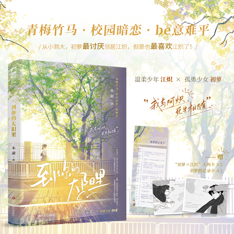 印特签版+专享 [正版]印特签版 到你的太阳里 木甜 青春文学青梅竹马校园初恋暗恋be意难平言情小说实体书籍 过秋天高清大图