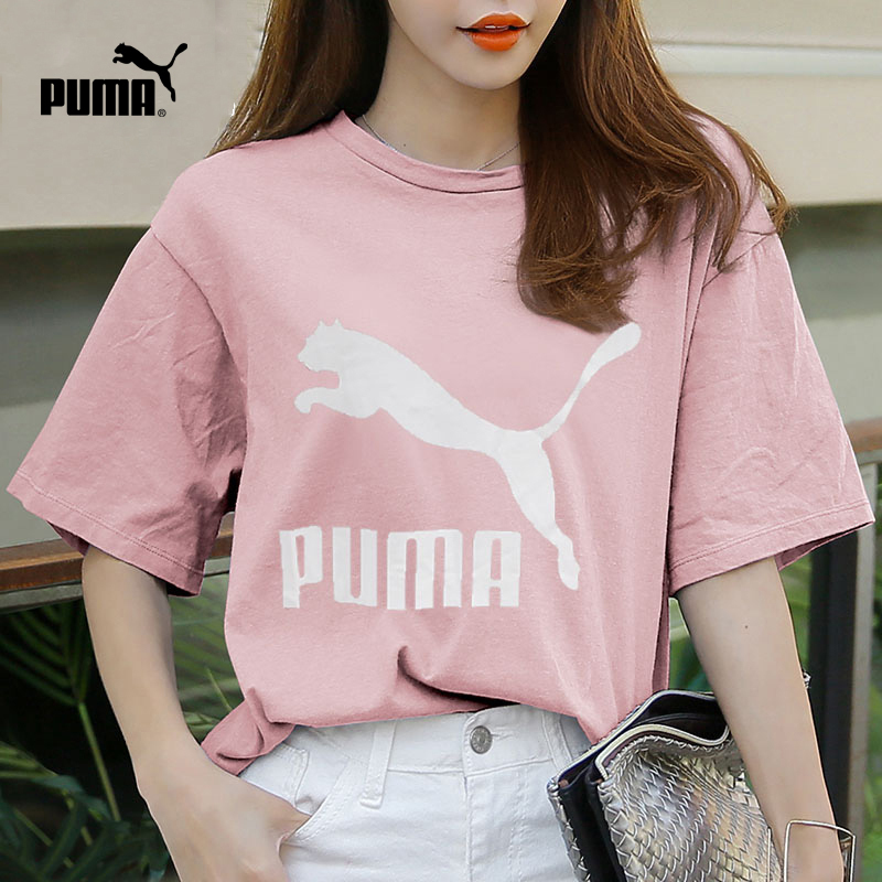 puma彪马短袖女上衣2021夏季新款大logo运动衫透气t恤530005