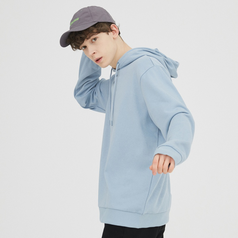[1件5折价:49.5]美特斯邦威叠穿卫衣男连帽新款春季宽松学生韩版男士纯色卫衣高清大图