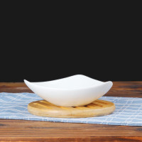LICHEN景德镇骨瓷餐具菜盘子饭碗面碗纯白陶瓷碗沙拉碗 7英寸直径18厘米x高4厘米