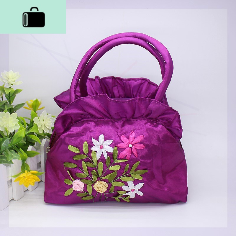 妈妈包中年婆婆手拎小包老年人包包女手提包奶奶包买菜手机零钱包NEW LAKE 红紫罗兰拉链款