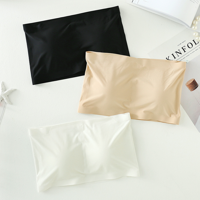 冰丝抹胸裹胸女内衣无肩带文胸美背围胸带胸垫学生薄露肩夏薄