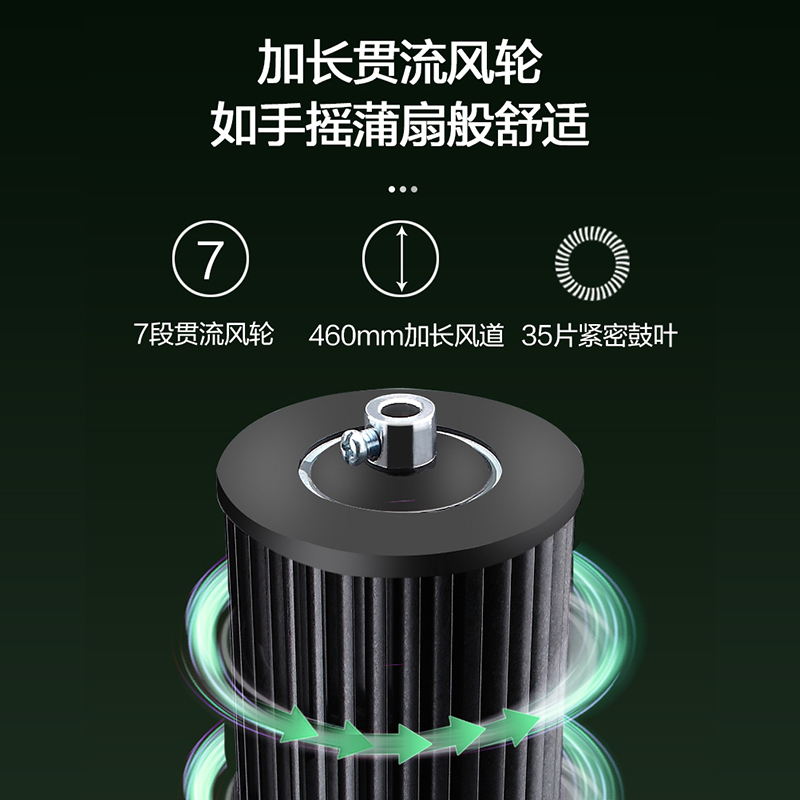 海尔(Haier) 电风扇家用塔扇落地扇轻音摇头办公室无叶风扇立式电扇空气循环驱蚊扇卧室风扇 遥控定时FZY0901