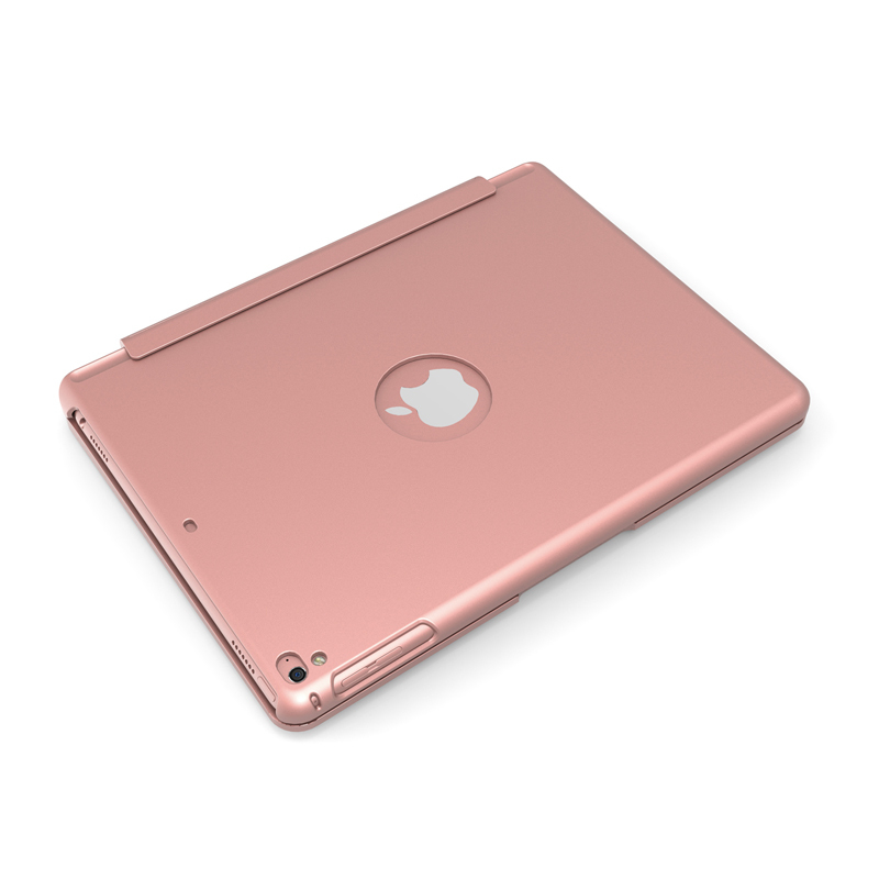 HIGE/无线分体蓝牙键盘 2018新苹果ipad pro 9.7保护套 可拆分式蓝牙键盘套 pro9.7英寸 玫瑰金