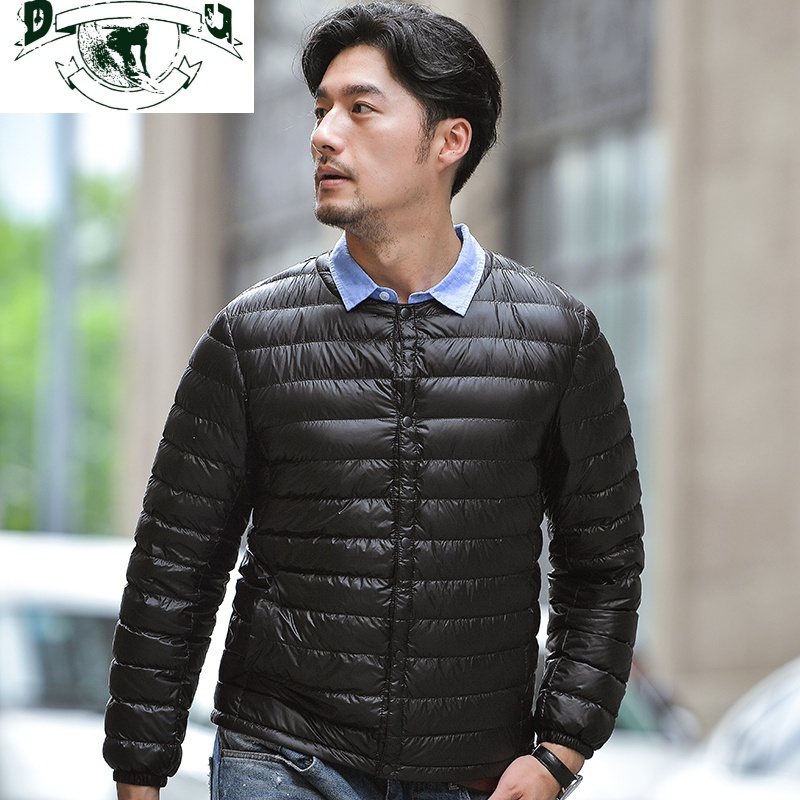 轻薄款羽绒服男圆领大码羽绒内胆男装内穿无领外套90白鸭绒hlcoman