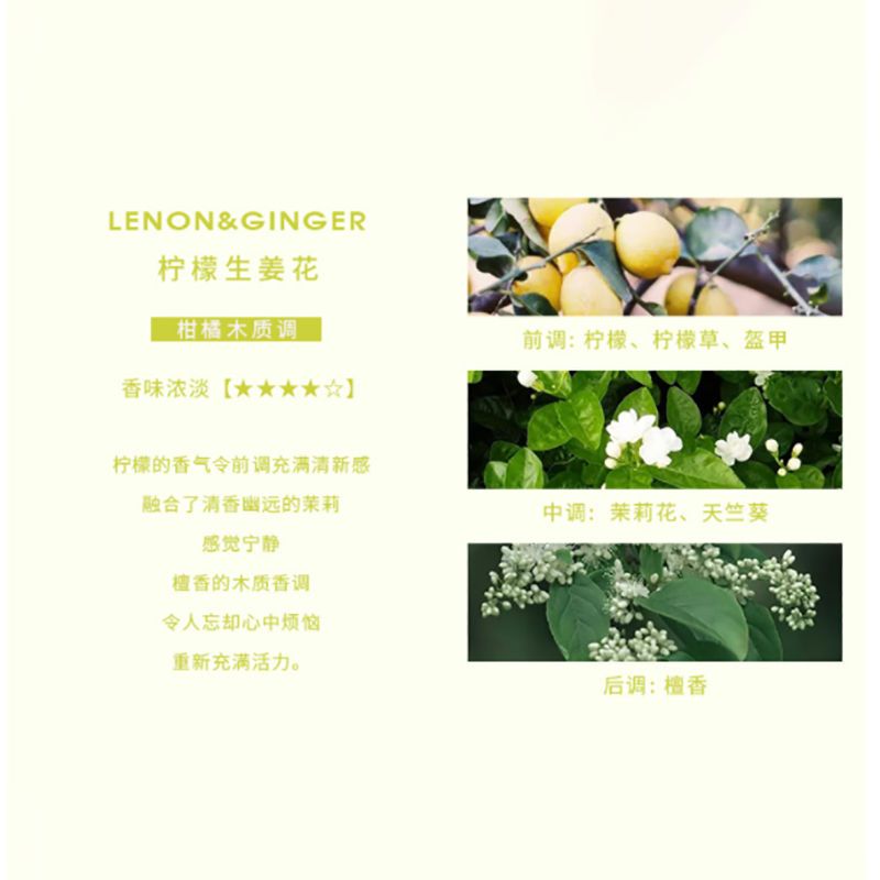 BIRDTALK 香氛-柠檬生姜花Lemon&Ginger 100ML
