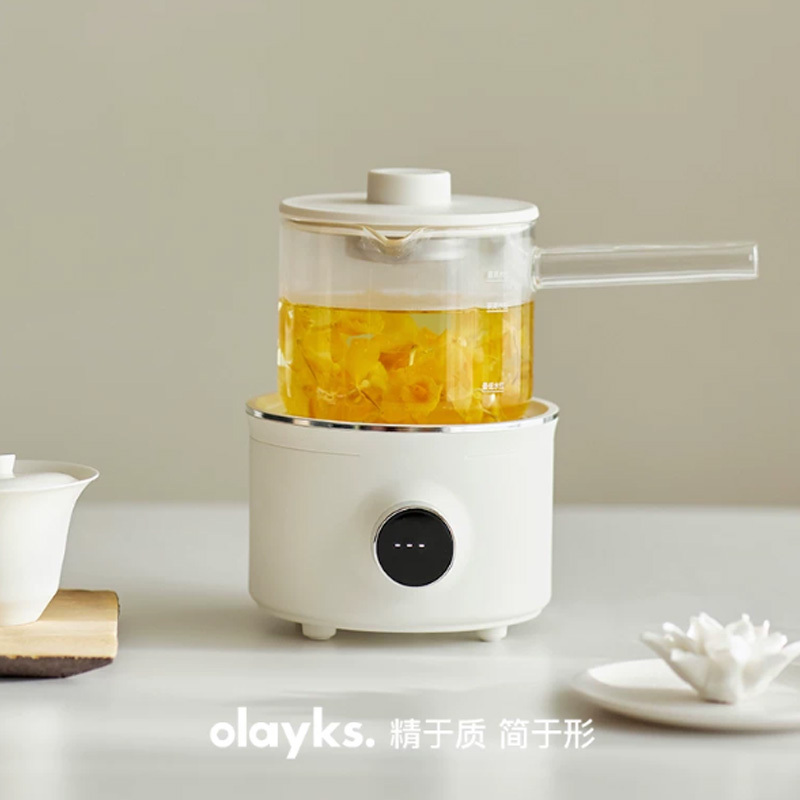 OLAYKS养生壶0.5L玻璃养生杯迷你清盏配滤网陶白色OLK-06-17高清大图