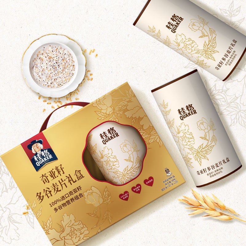 桂格(Qukaer)奇亚籽 多谷 即食麦片 800克