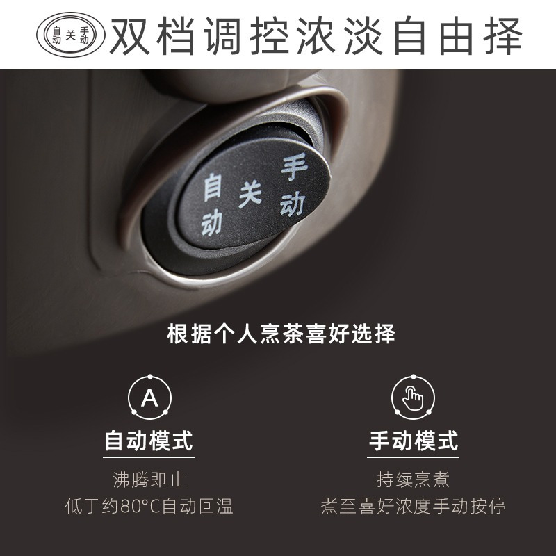 小熊(Bear)煮茶器 养生壶家用办公室1L全自动蒸汽喷淋煮茶器带滤网花茶壶 ZCQ-P10G5高清大图