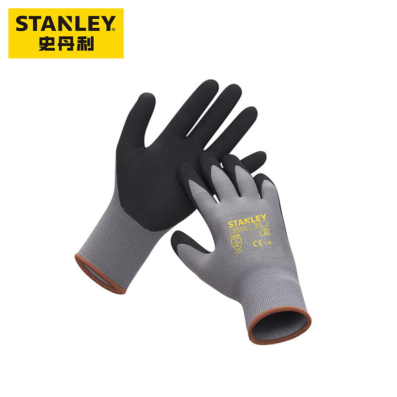 STANLEY 史丹利触屏手套丁腈涂胶防滑耐磨耐油透气工厂园林 ST5320 一副装 L码*