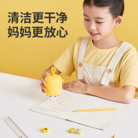 几素桌面吸尘器便携学生电动小型迷你自动清理铅笔屑吸橡皮擦机usb无线桌上清洁器(奶黄)
