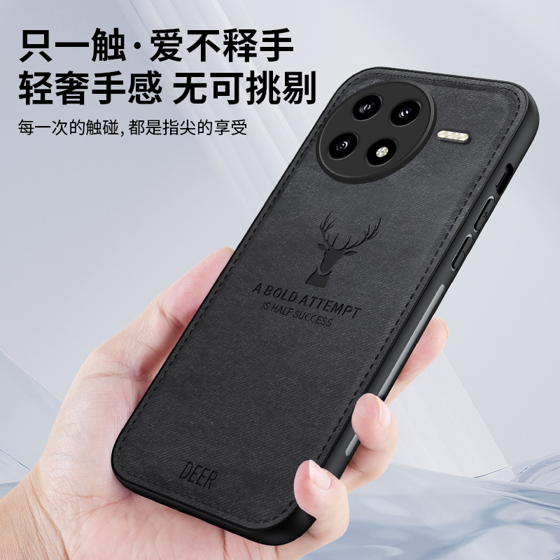 KONEL 适用于红米K80布纹手机壳防摔防手汗外壳红米K80pro布纹轻薄网红潮牌手机保护套外壳