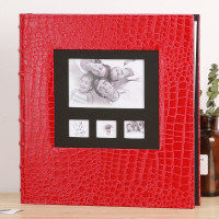 皮质相册6寸600张过塑可放相册本纪念册大容量插页式家庭影集 三维工匠 [皮革]-石头纹粉红-600张