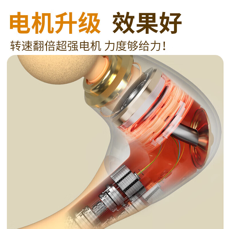 和正 弧形肌肉按摩器 弯头筋膜枪 电动手持全身按摩仪多功能按摩锤 HZ-JMQ-8高清大图