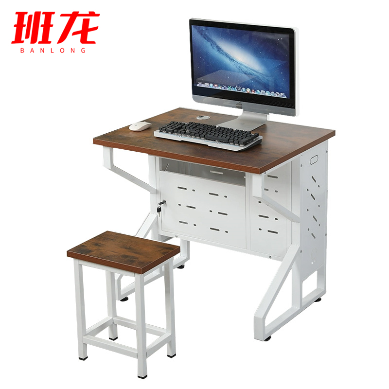 班龙单人电脑桌0.8m套高清大图