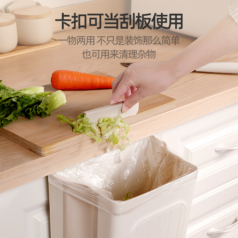 [补贴10%]厨房垃圾桶壁挂式可折叠家用厨余橱柜门专用收纳桶卫生间厕所纸篓高清大图