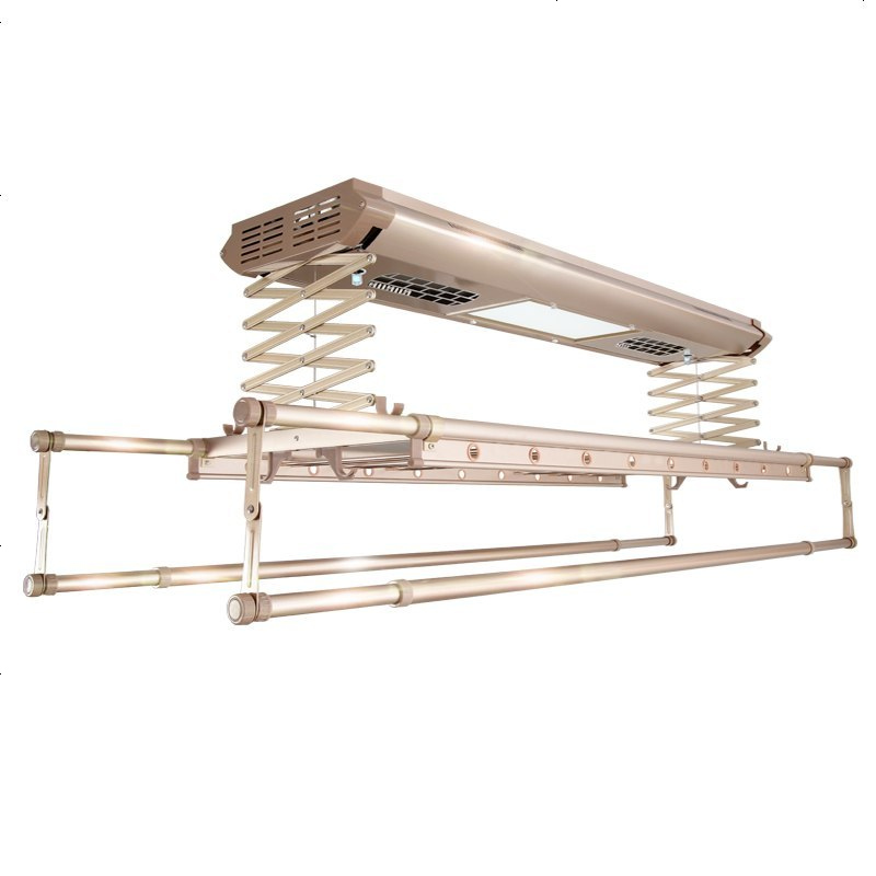 电动晾衣架自动升降智能遥控阳台声控凉衣架烘干晒衣杆机高清大图