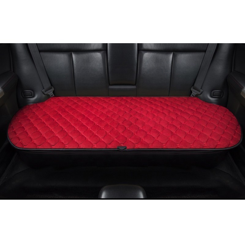 汽车加热坐垫冬季单双座椅车载电加热改装毛绒座垫12V24V制热保暖_3 默认尺寸 12V红色后座（小车）