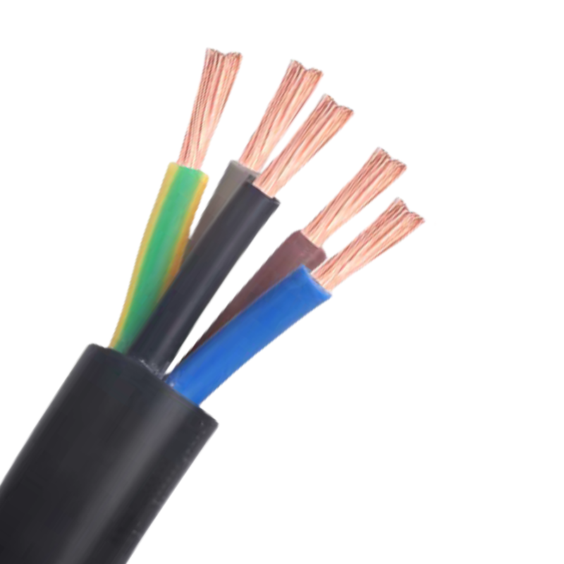 绵缆 铜芯聚氯乙烯绝缘聚氯乙烯护套软电缆 RVV-5*1.0黑色300/500V 米高清大图