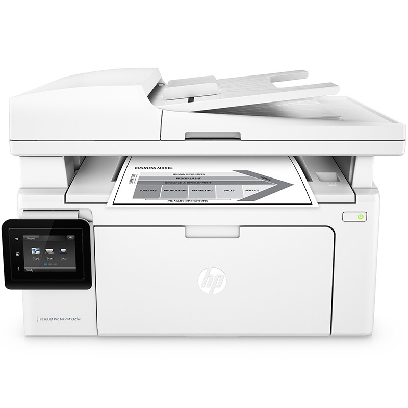 惠普(HP)LaserJet Pro MFP M132fw黑白激光打印复印扫描传真多功能一体机(惠普小超人)