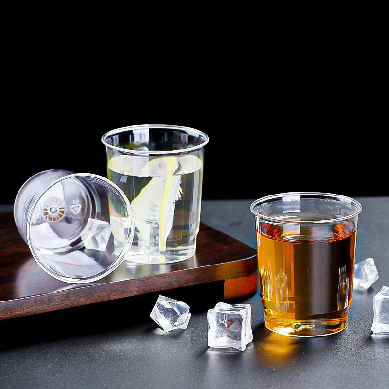MULTIPOTENT一次性饮水杯茶杯磨砂透明杯110ML纤巧杯120个佳胜雅系列(8219)
