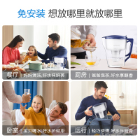 飞利浦(PHILIPS)家用滤水壶 WP2807 净水壶 便携式 净水器 一壶含9芯
