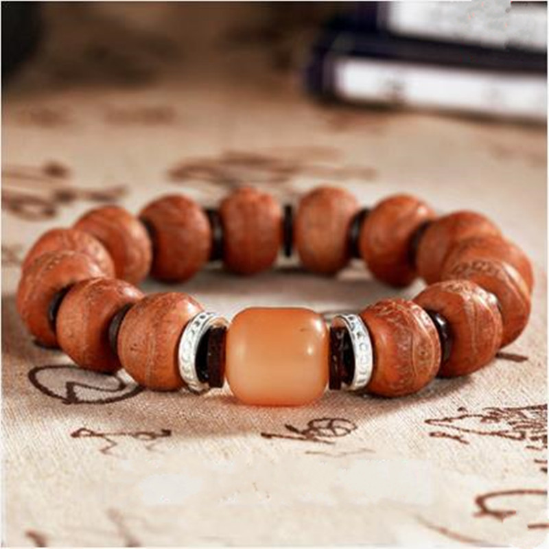 凤眼菩提手串红皮菩提子牛角款佛珠手链念珠男女款送女朋友七夕情人节