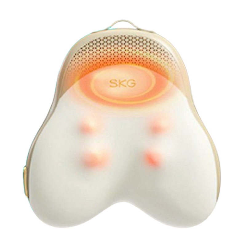 SKG按摩腰靠倚靠即享轻柔按摩贴合腰背曲线久坐办公超舒适米色T5-2Ultra