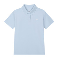 361°运动t恤女夏季时尚休闲polo衫女子健身翻领透气短袖潮662124110V XS 凝雾蓝