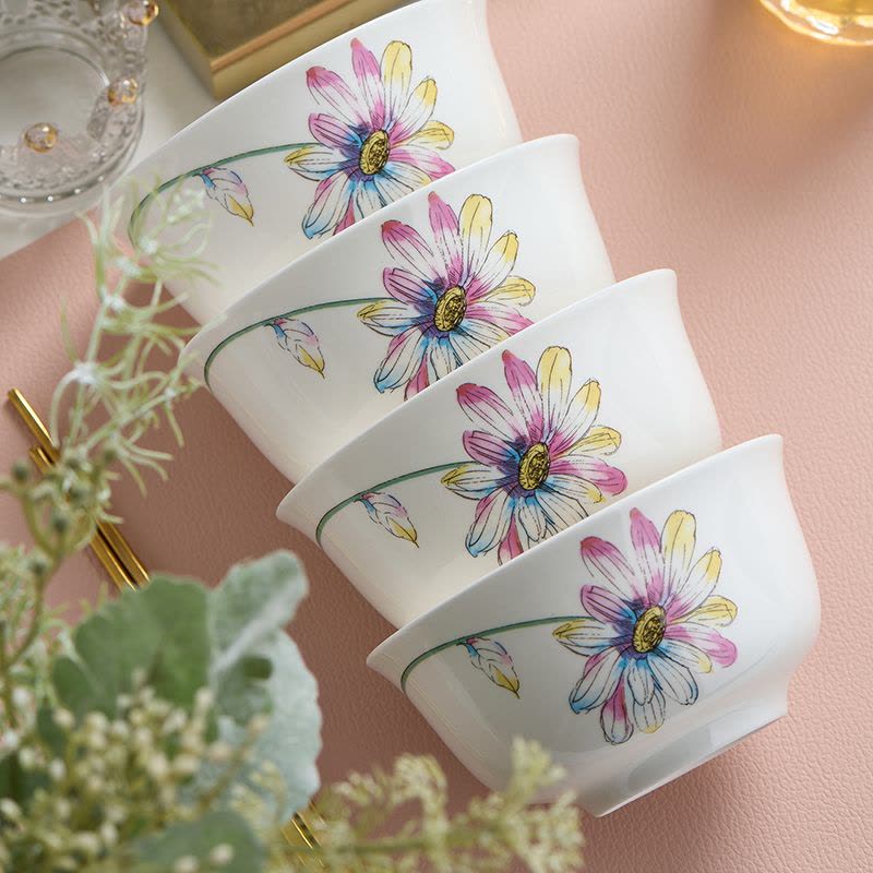 北国风光 骨瓷14头餐具 TS-0014花之魅 套图片