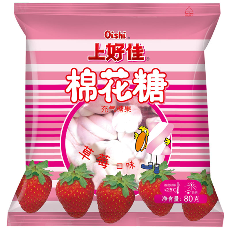上好佳 棉花糖 80g 草莓味
