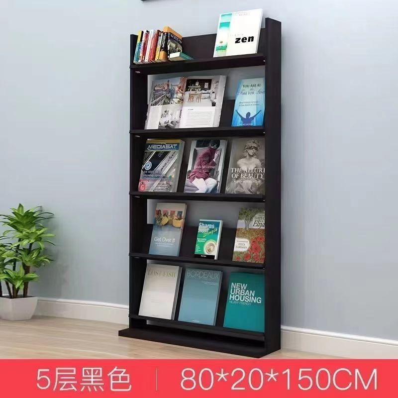 创世人 落地式木质书柜书报架资料宣传展示架高清大图