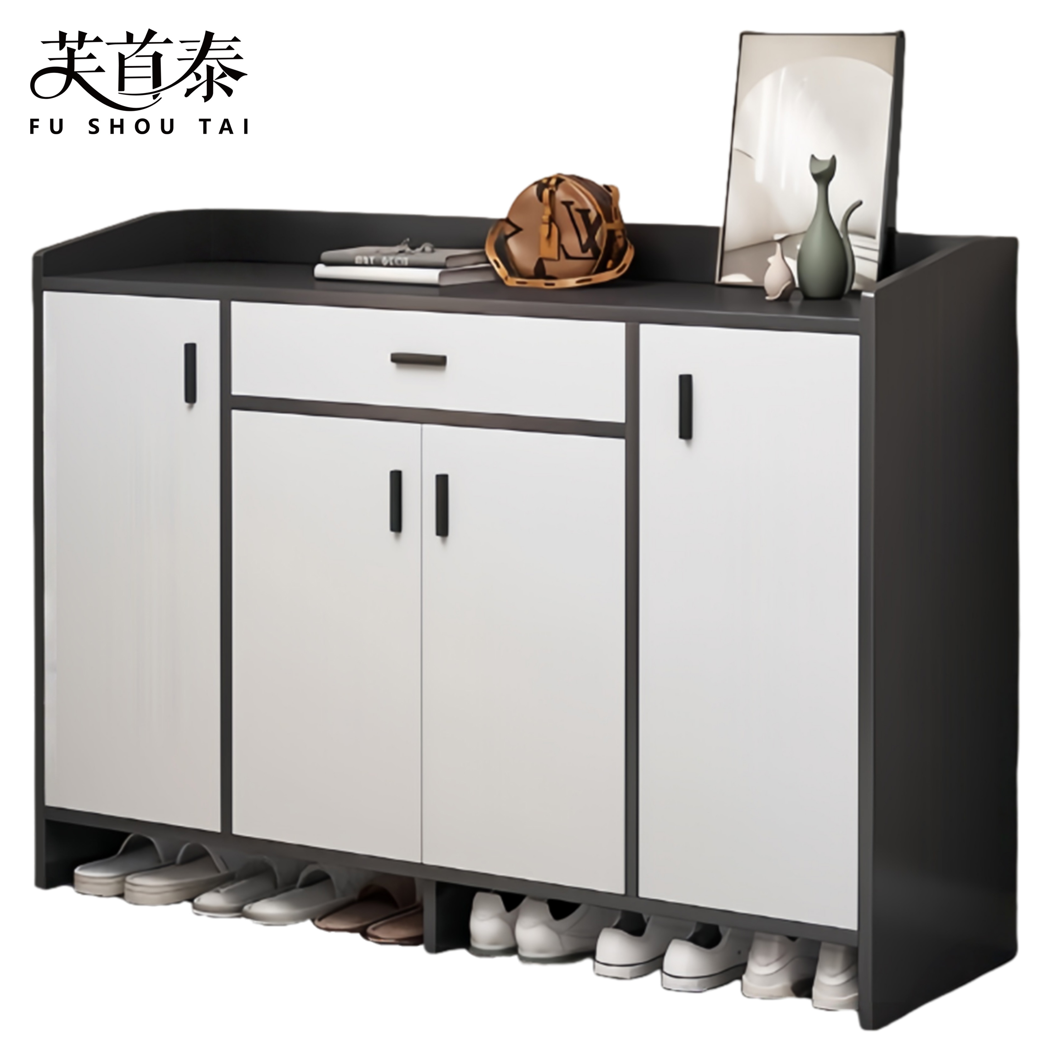 芙首泰鞋柜四门一抽1400*300*800mm个高清大图