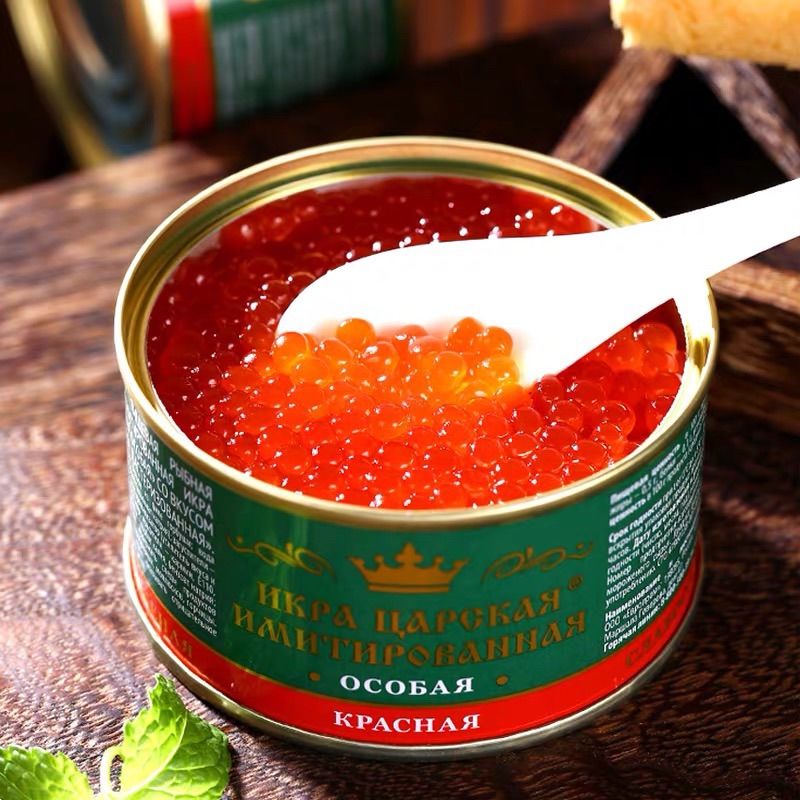 俄罗斯铁盒鱼籽酱 拌饭马哈鱼子寿司料理120g【9月25日发完】 1瓶120克（不含赠品）