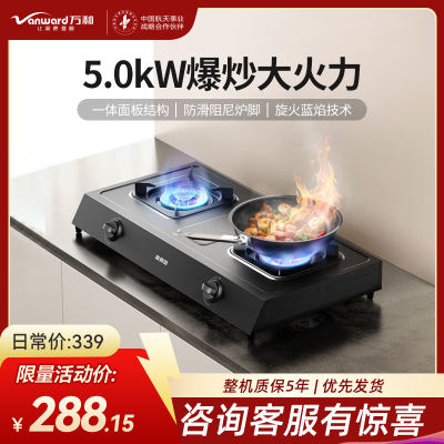 万和（Vanward）液化气双灶5.0KW梅赛思JZY-MB08-D9（液化气）
