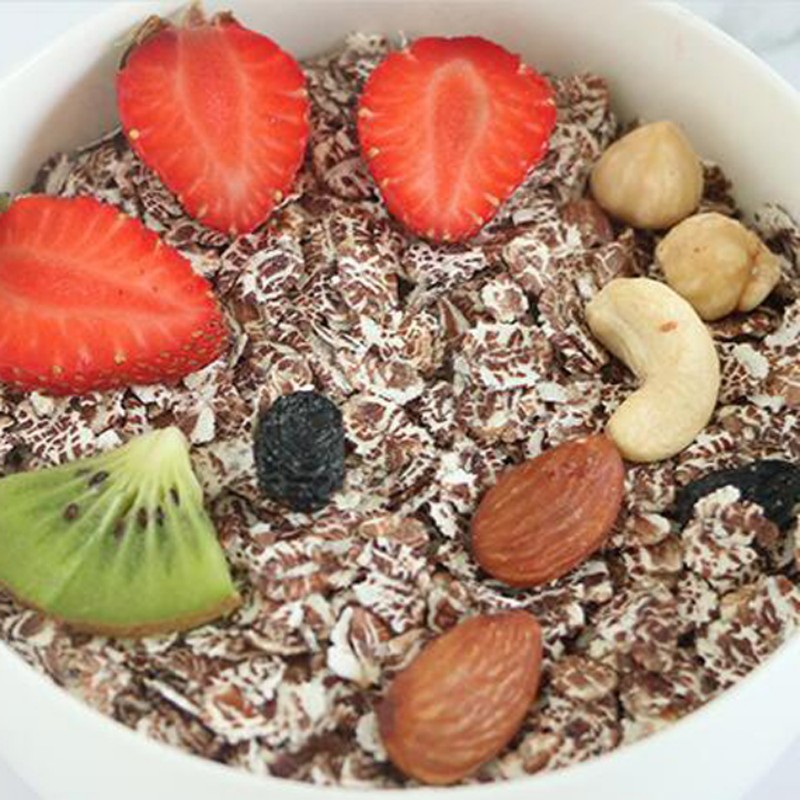 塞主粮 内蒙古绿色食品高纤黑麦片桶装 1000g 快速冲泡健康早餐营养美味高清大图