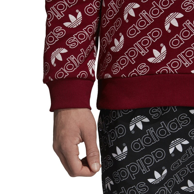 阿迪达斯(adidas)三叶草MONOGRAM舒适男士连帽运动夹克外套DH4783